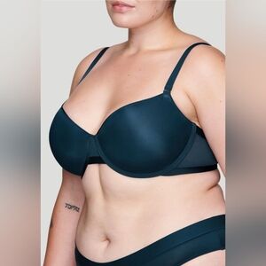 CUUP The Demi T-Shirt - Spacer Sz 44C Teal Underwire Bra New WL296